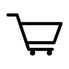 Shopping cart sale icon, market story shop vector illustration symbol isolated on white background