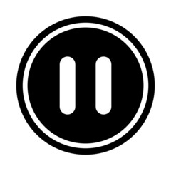 Stop and pause icon, interface media button, internet player video symbol, web film audio vector illustration