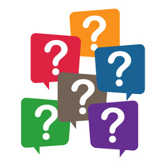 Question mark, frequently asked questions vector icon. Information speech bubble symbol, help message