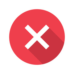 Obraz premium Cross mark icon, X sign, simple error design vector illustration, false choice symbol