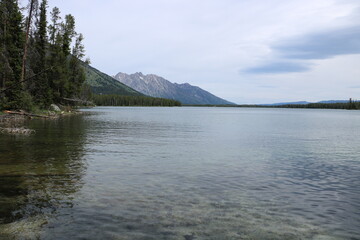 Grand Teton Range from Leigh Lake, Grand Teton National Park, Wyoming