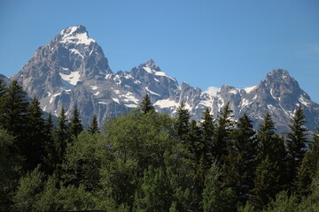 Teton Range from the visitor center at Grand Teton National Park, Wyoming