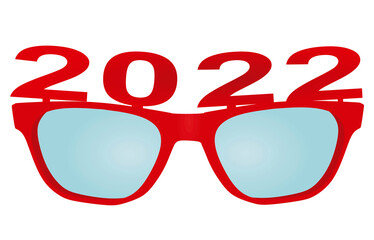 2022 year sunglasses. vector illustration