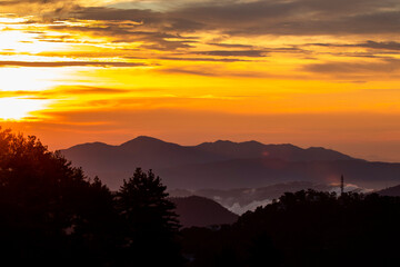 Various views of the mountains of Shimla