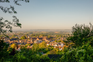 A view of Ledbury, a historical town in the county of Herefordshire, United Kingdom 