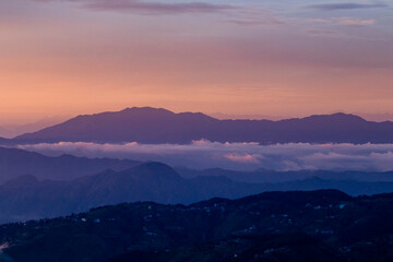 Fototapeta na wymiar Various views of the mountains of Shimla
