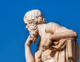 Socrates the ancient Greek philosopher statue, Athens Greece