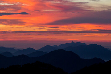 Various views of the mountains of Shimla
