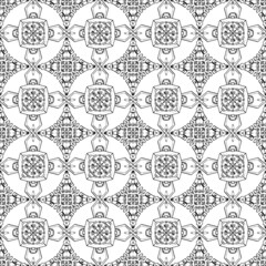 Geometric seamless pattern black and white