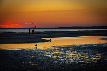 sunset at Pärnu beach, estonia, baltic sea, baltics