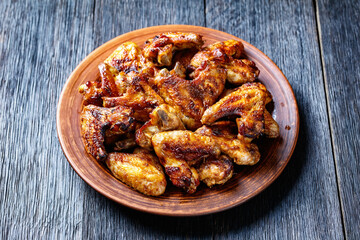 crispy fried chicken wings served on a plate