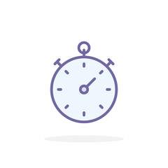 Stopwatch icon in filled outline style.