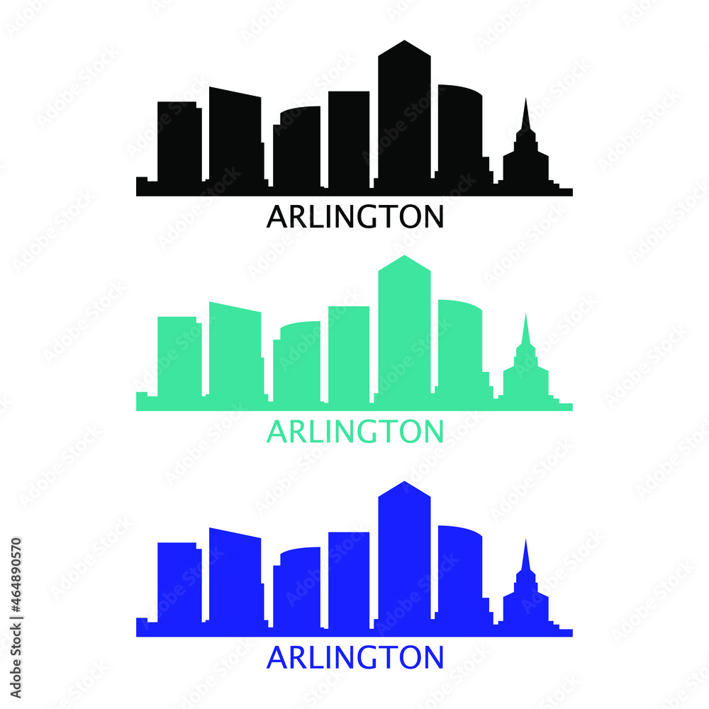 Sticker arlington skyline