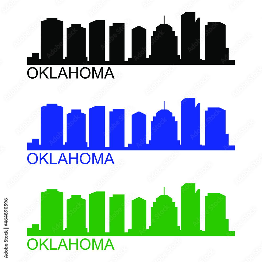 Sticker Oklahoma skyline