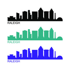 Naklejka premium Raleigh skyline