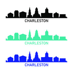 Naklejka premium Charleston skyline