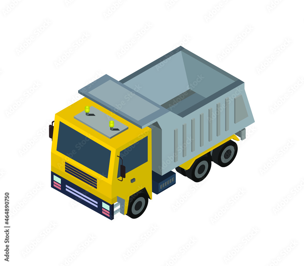 Sticker isometric truck