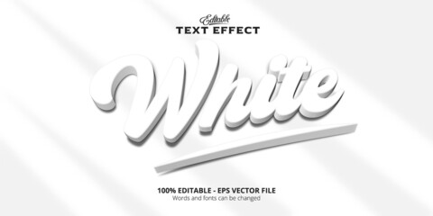 Editable text effect, White text