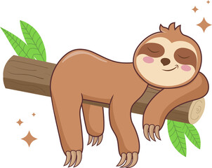 Cute Sloth Taking a Nap. My Official Napping Shirt, don't hurry  Be happy, Hand drawn artwork,  © FoxBrother
