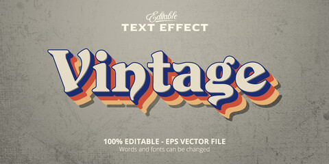 Editable text effect, Vintage text © Cansu