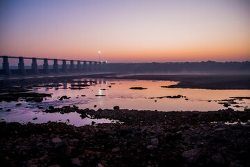 Fototapeta premium Sant Sarovar Dam in Gandhinagar, Gujarat