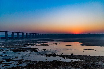 Fototapeta na wymiar Sant Sarovar Dam in Gandhinagar, Gujarat
