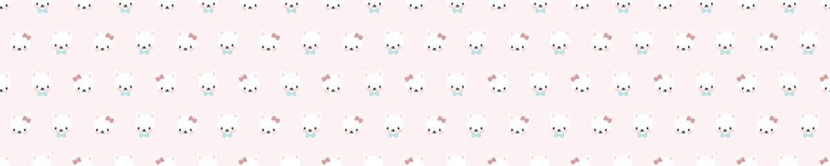 Seamless pattern with cat heads
