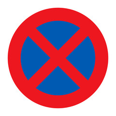 Obraz premium No stopping road sign