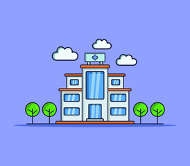 Obraz premium Illustrated hospital