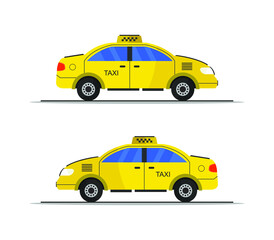 Taxi on a white background