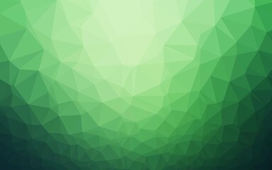 Dark Green vector blurry triangle texture.