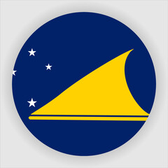 Tokelau Flat Rounded Country Flag button Icon