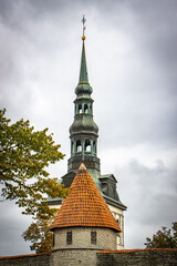 church of st olaf, towers and spires of tallinn, estonia