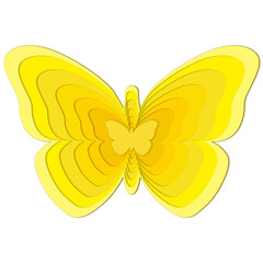 Butterfly paper effect.