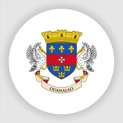 Saint Barthelemy Flat Rounded Country Flag button Icon