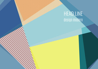 Chaotic geometric overlapping color shapes. Vector illustration for wallpaper, banner, background, card