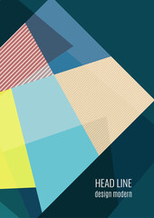 Chaotic geometric overlapping color shapes. Vector illustration for wallpaper, banner, background, card