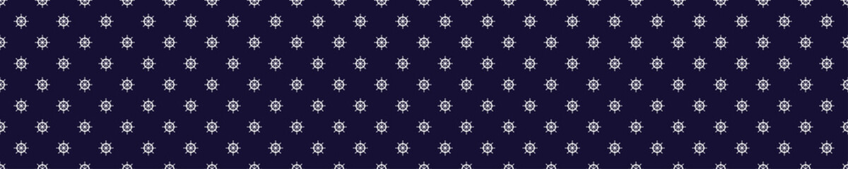Seamless pattern with ship wheel