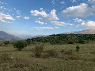 Obraz premium landscape with mountains and blue sky, Margahovit, Armenia