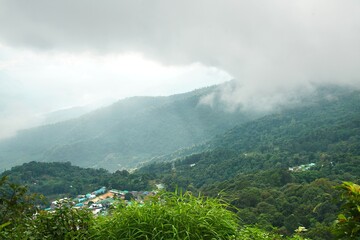  Fog on Doi Suthep mountain in chiang mai,Thailand - 464899338