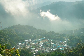  Fog on Doi Suthep mountain in chiang mai,Thailand - 464899342