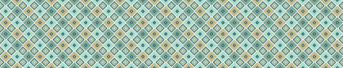 Fototapeta na wymiar Blue seamless pattern with kilim design