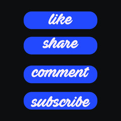 like comment share subscribe banner Print design