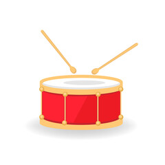 Drum vector isolated on white