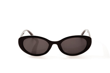 black fashion sunglasses with uv protection isolated on white background  - Image