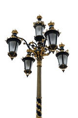Fototapeta na wymiar Vintage style street lamp isolated on white background