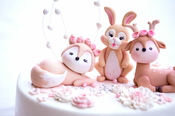 Fairytale cute animal cake toppers
