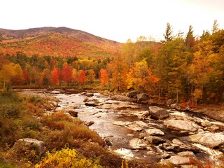 Fototapeta na wymiar New Hampshire Fall river