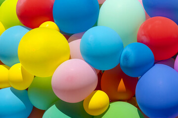 colored balls. Many spheres. balloons