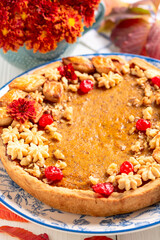 Traditional pumpkin pie.